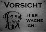 Labrador Schild | Edelstahl Warnschild